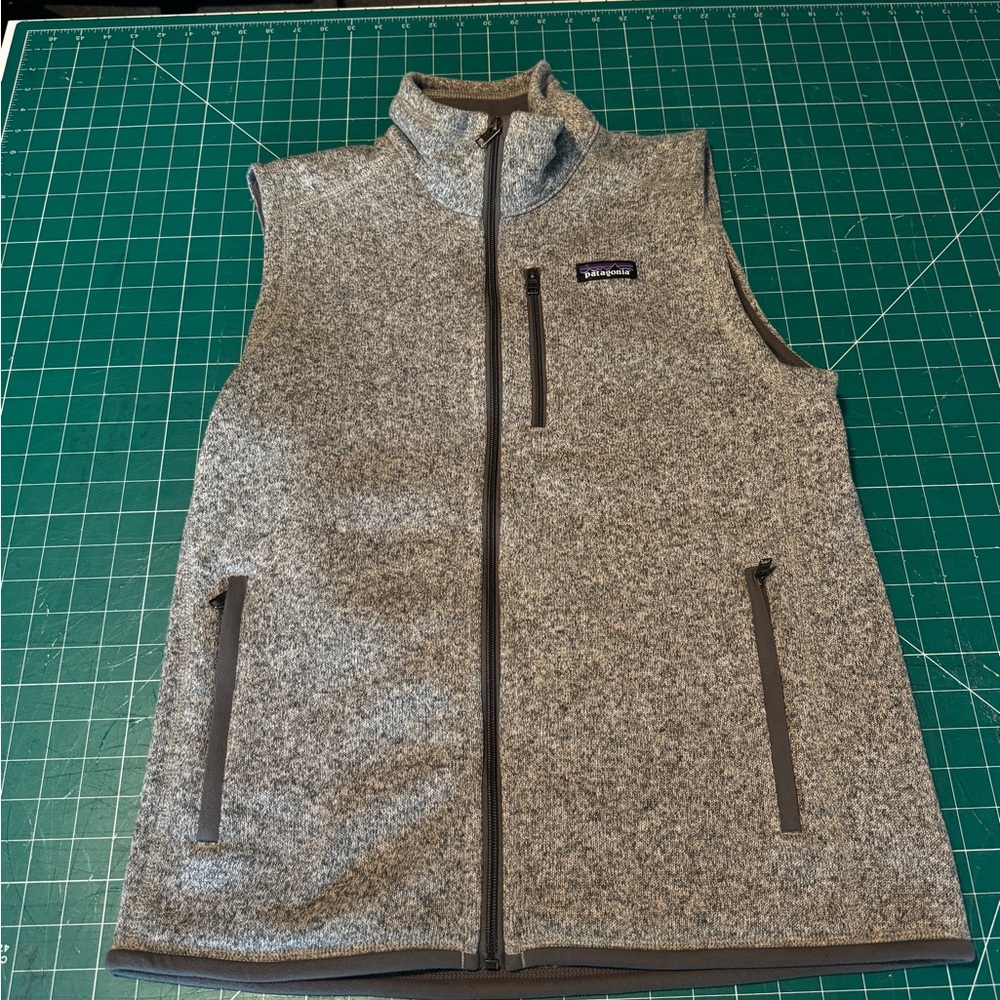 Jbhunt Patagonia Gray Zip-Up Men's Sweater Vest